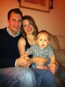 Romy, her husband Wes and baby Ayden