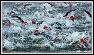 Triathlon swimmers. PIc credit Graham Milne