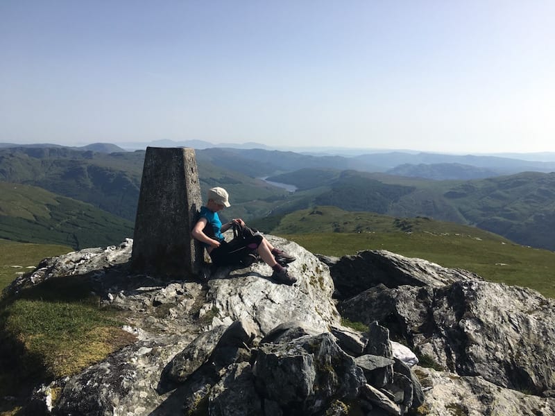 Summit trig on Beinn Mhor.