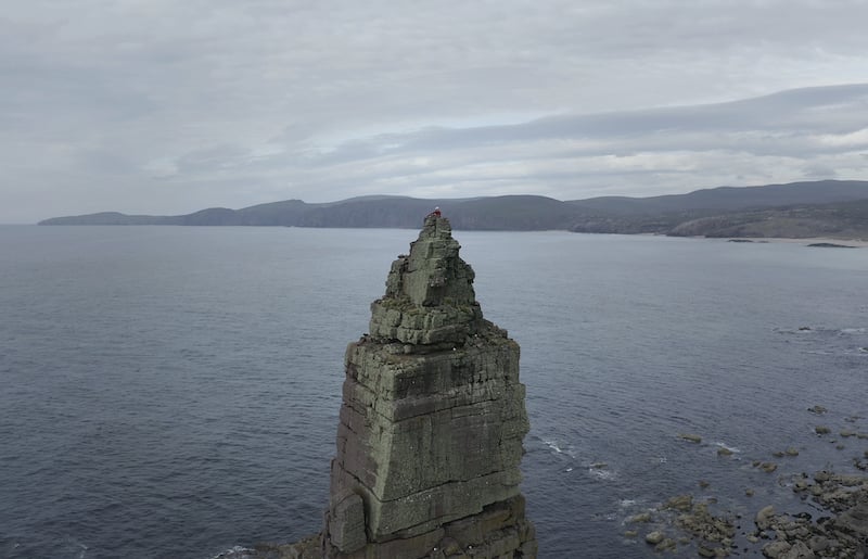 Széll at the summit of Am Buachaille (photo Mike Braddock) (1)